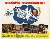 7a196 CHARLEY & THE ANGEL TC '73 Disney, Fred MacMurray, Cloris Leachman, art of Harry Morgan!