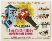 7a218 COMPUTER WORE TENNIS SHOES TC '69 Disney, art of young Kurt Russell & wacky machine!