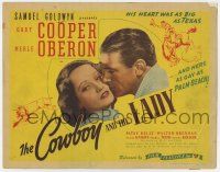 7a228 COWBOY & THE LADY TC R44 great romantic close up of Gary Cooper & Merle Oberon!