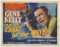 7a230 CREST OF THE WAVE TC '54 great close up of angry Gene Kelly at periscope of submarine!