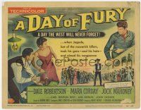 7a252 DAY OF FURY TC '56 Dale Robertson is the last of the Maverick Killers, Mara Corday!