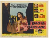 7a254 DAY OF THE OUTLAW TC '59 feared killers Robert Ryan & Burl Ives take Tina Louise & her town!