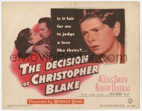 7a262 DECISION OF CHRISTOPHER BLAKE TC '48 Alexis Smith, is it fair for him to judge their love?