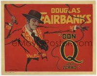 7a286 DON Q SON OF ZORRO TC '25 incredible George E. Holl art of Douglas Fairbanks with whip!