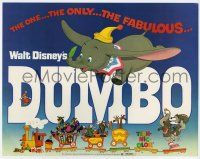 7a298 DUMBO TC R72 colorful animated cartoon art from Walt Disney circus elephant classic!
