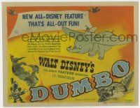 7a297 DUMBO TC '41 the new all-Disney feature that's all-out fun, cartoon elephant classic!