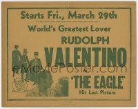 7a299 EAGLE local theater TC R29 World's Greatest Lover Ruldolph Valentino in his last picture!