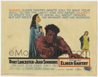 7a311 ELMER GANTRY TC '60 Jean Simmons, fiery preacher Burt Lancaster, Lewis Sinclair novel!