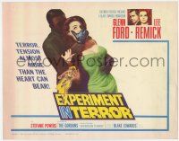 7a325 EXPERIMENT IN TERROR TC '62 Glenn Ford, Lee Remick, more tension than the heart can bear!