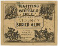 7a349 FIGHTING WITH BUFFALO BILL chapter 7 TC '27 art of cowboys vs Native Americans, Buried Alive!