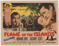 7a360 FLAME OF THE ISLANDS TC '55 sexy Yvonne De Carlo, Howard Duff & Zachary Scott in the Bahamas!