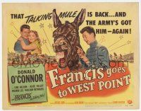 7a381 FRANCIS GOES TO WEST POINT TC '52 Donald O'Connor & wacky talking mule at military academy!
