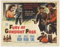 7a390 FURY AT GUNSIGHT PASS TC '56 outlaws hold a whole town hostage but David Brian fights back!