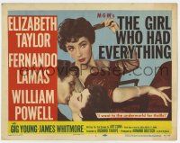7a412 GIRL WHO HAD EVERYTHING TC '53 sexiest Elizabeth Taylor went to the underworld for thrills!