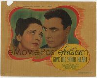 7a415 GIVE ME YOUR HEART TC '36 great close up of beautiful Kay Francis & George Brent!