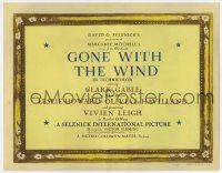 7a425 GONE WITH THE WIND TC '39 Selznick's production of Margaret Mitchell's epic of the Old South!