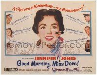 7a428 GOOD MORNING MISS DOVE TC '55 art of pretty smiling teacher Jennifer Jones & her co-stars!