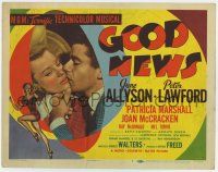 7a430 GOOD NEWS TC '47 romantic close up of June Allyson & Peter Lawford + sexy artwork!