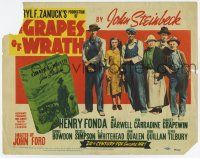 7a432 GRAPES OF WRATH TC R47 Henry Fonda, Jane Darwell, John Steinbeck, John Ford classic!