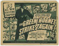 7a441 GREEN HORNET STRIKES AGAIN TC '40 best image of Warren Hull in costume, cool comic strip art!