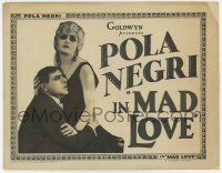 7a572 MAD LOVE TC '23 Sappho, romantic c/u of Pola Negri & Alfred Abel, early German silent!