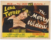 7a588 MERRY WIDOW TC '52 great art of sexy smiling Lana Turner in the saucy new musical!