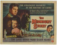 7a589 MIDNIGHT STORY TC '57 Tony Curtis in the strangest San Francisco manhunt in crime's history!