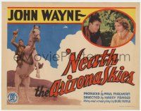 7a597 NEATH THE ARIZONA SKIES TC R30s young cowboy John Wayne on rearing horse & c/u, ultra rare!