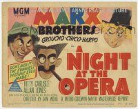 7a602 NIGHT AT THE OPERA TC R48 Al Hirschfeld art of Groucho Marx, Chico Marx & Harpo Marx!