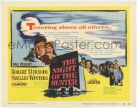 7a603 NIGHT OF THE HUNTER TC '55 Robert Mitchum, Shelley Winters, Charles Laughton classic noir!