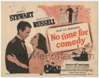 7a607 NO TIME FOR COMEDY TC R56 romantic close up of James Stewart & Rosalind Russell!