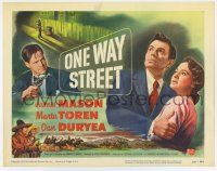 7a622 ONE WAY STREET TC '50 James Mason, sexy Marta Toren, Dan Duryea with gun, film noir!