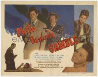 7a638 PHILO VANCE'S GAMBLE TC '47 Alan Curtis in the title role w/sexy Vivian Austin, film noir!