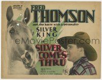 7a693 SILVER COMES THRU TC '27 c/u of Fred Thomson with Silver King, the horse with a personality!