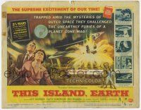 7a757 THIS ISLAND EARTH TC '55 they challenged the unearthly furies of a planet gone mad!