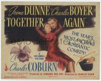 7a773 TOGETHER AGAIN TC '44 Irene Dunne & Charles Boyer together again, Charles Coburn as Cupid!