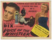 7a805 VOICE OF THE WHISTLER TC '45 haunting beauty Lynn Merrick drove Richard Dix to murder!