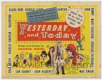 7a842 YESTERDAY & TODAY TC '53 classic old-time silent stars including Chaplin & Harold Lloyd!