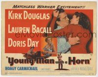 7a848 YOUNG MAN WITH A HORN TC '50 jazz man Kirk Douglas, sexy Lauren Bacall + Doris Day!