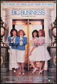 7b096 BIG BUSINESS 1sh '88 great image of identical twins Bette Midler & Lily Tomlin!