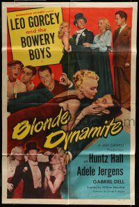 7b116 BLONDE DYNAMITE 1sh '50 Leo Gorcey, Huntz Hall, Gabriel Dell, Bowery Boys!