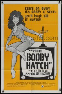 7b124 BOOBY HATCH 1sh '76 it's crazy & sexy - you'll laugh so hard it hurts, great art!