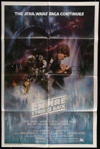 7b228 EMPIRE STRIKES BACK int'l 1sh '80 Lucas, classic Gone With The Wind style art by Roger Kastel