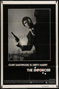 7b232 ENFORCER 1sh '76 cool different photo of Clint Eastwood as Dirty Harry by Bill Gold!