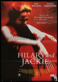 7b366 HILARY & JACKIE English 1sh '99 Rachel Griffiths, image of Emily Watson playing cello!