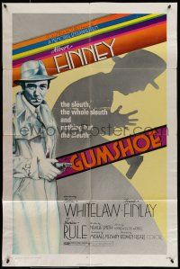 7b326 GUMSHOE 1sh '72 Stephen Frears directed, cool film noir artwork of Albert Finney!