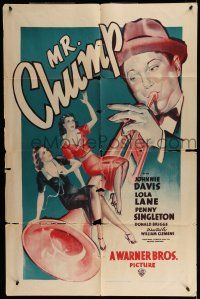 7b534 MR CHUMP 1sh '38 Lola Lane, Penny Singleton, Johnnie Davis plays trumpet!
