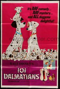7b581 ONE HUNDRED & ONE DALMATIANS 1sh R69 most classic Walt Disney canine family cartoon!
