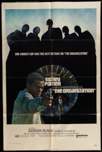 7b591 ORGANIZATION 1sh '71 close up of Sidney Poitier as Mr. Tibbs, an honest cop with guts!