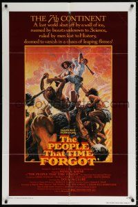 7b613 PEOPLE THAT TIME FORGOT 1sh '77 Edgar Rice Burroughs, a lost continent shut off by ice!